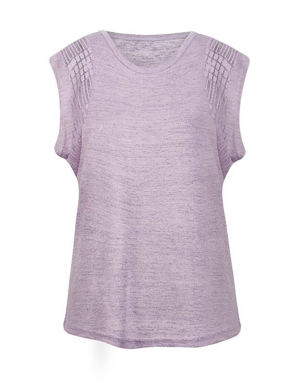 Women's Solid Crepe Knit Top With Lace Flanged Sleeves in 3 Colors Sizes 4-12 - Wazzi's Wear