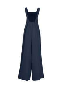 Women's Solid Sleeveless Wide Leg Jumpsuit in 3 Colors Sizes 4-12