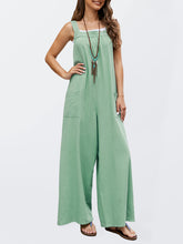 Load image into Gallery viewer, Women&#39;s Solid Sleeveless Wide Leg Jumpsuit in 3 Colors Sizes 4-12