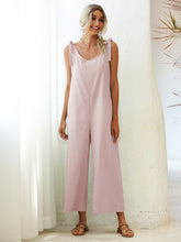 Load image into Gallery viewer, Women&#39;s Solid Shoulder Tie Jumpsuit in 2 Colors Sizes 4-12