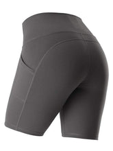 Load image into Gallery viewer, Women&#39;s Solid High Waist Bike Shorts with Pocket in 5 Colors Sizes 2-16