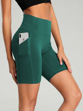 Load image into Gallery viewer, Women&#39;s Solid High Waist Bike Shorts with Pocket in 5 Colors Sizes 2-16