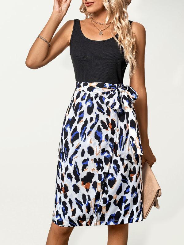Leopard Print Sleeveless Dress