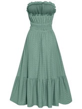 Load image into Gallery viewer, Women&#39;s Solid Strapless Taffeta Lace Midi Dress in 3 Colors S-XL
