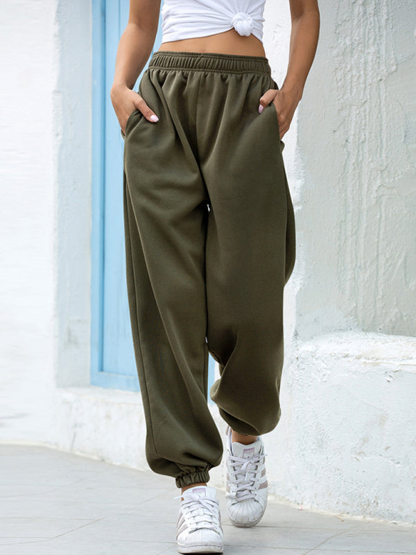Loose Leg Sweatpants with Side Pockets in 3 Colors S-XXL - Wazzi's Wear