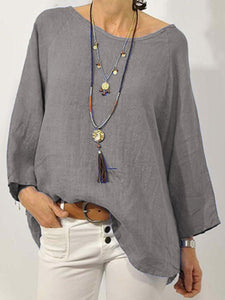 Women's Solid Long Sleeve Tunic in 6 Colors Sizes 4-16 - Wazzi's Wear