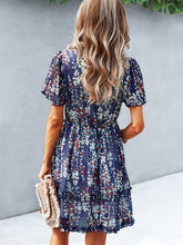 Load image into Gallery viewer, Women&#39;s Printed Flutter Sleeve Ruffled Mini Dress in 11 Patterns S-XL