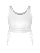 Load image into Gallery viewer, Women&#39;s Solid Cropped Tank Top with Adjustable Drawstring in 6 Colors Sizes 4-10 - Wazzi&#39;s Wear