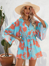 Load image into Gallery viewer, Women&#39;s Dolman Sleeve V-neck Tropical Beach Cover-Up in 8 Patterns S-1XL