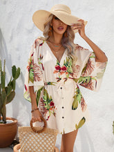 Load image into Gallery viewer, Women&#39;s Dolman Sleeve V-neck Tropical Beach Cover-Up in 8 Patterns S-1XL