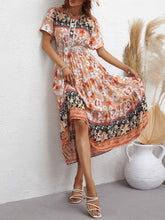 Load image into Gallery viewer, Women&#39;s Boho Short Sleeve Midi Dress in 3 Colors S-L - Wazzi&#39;s Wear