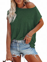 Load image into Gallery viewer, Women&#39;s Solid Short Sleeve Top with Round Neck in 8 Colors Sizes 2-18
