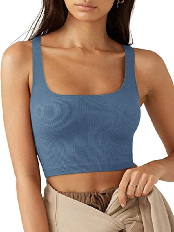 Women's Solid Cropped Tank in 6 Colors S-2XL