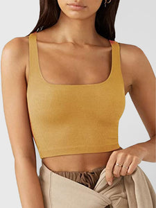 Women's Solid Cropped Tank in 6 Colors S-2XL