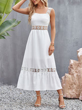 Load image into Gallery viewer, Women’s Sleeveless Ruffled Midi Dress with Lace Detail in 2 Colors Sizes 2-14