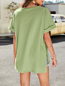 Women's Solid V-Neck Top in 4 Colors Sizes 2-14