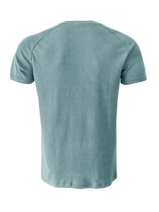 Men's Solid Short Sleeve Waffle Henley Top in 6 Colors - Wazzi's Wear
