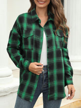 Load image into Gallery viewer, Women’s Plaid Long Sleeve Shirt Jacket in 4 Colors S-3XL