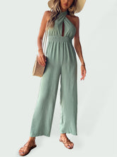 Load image into Gallery viewer, Women&#39;s Solid Color Cutout Halter Jumpsuit S-XL