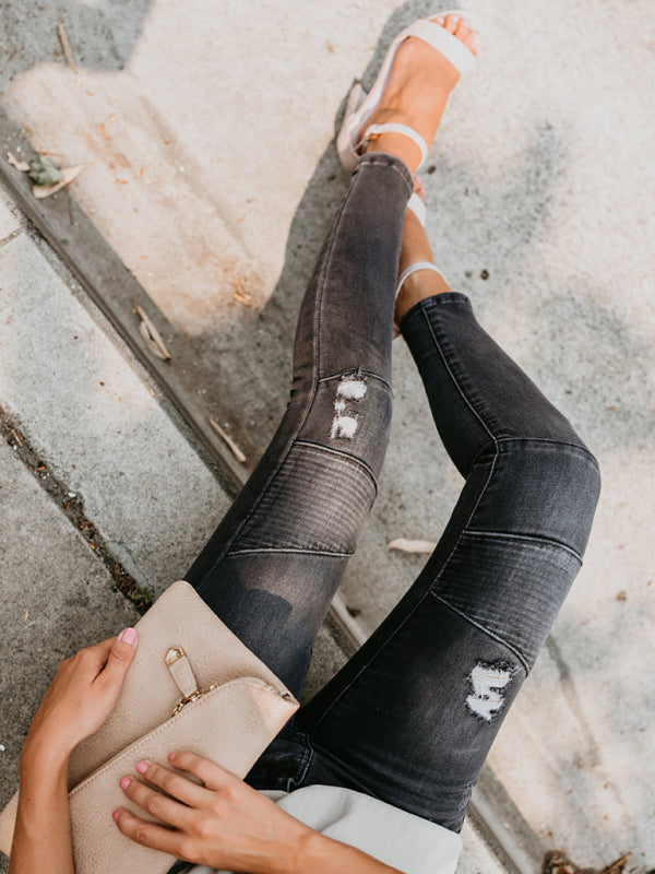 Ripped Moto Skinny Jeans