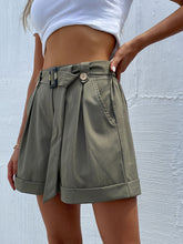 Load image into Gallery viewer, Women’s Solid Belted High Waist Shorts with Pockets S-XL - Wazzi&#39;s Wear