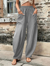 Load image into Gallery viewer, Women&#39;s Solid Wide Leg Cuffed Pants with Pockets in 5 Colors Sizes 4-22