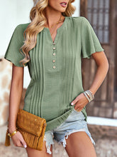 Load image into Gallery viewer, Women’s Solid Flutter Sleeve Top in 5 Colors S-XL - Wazzi&#39;s Wear