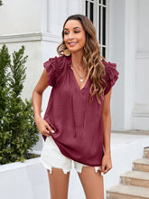 Load image into Gallery viewer, Women&#39;s Solid Ruffle Sleeve Top in 6 Colors S-2XL