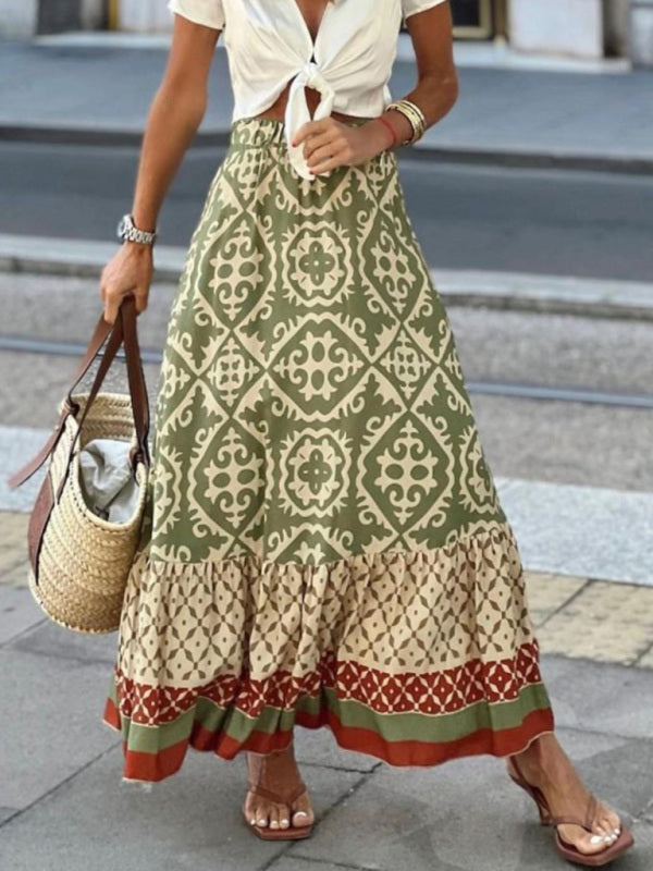 Women's Boho Maxi Skirt in 2 Colors Sizes 4-18 - Wazzi's Wear