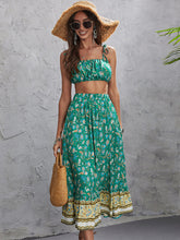 Load image into Gallery viewer, Women&#39;s Boho Sling Top + Skirt Two-Piece Set XS-XL
