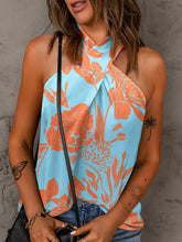 Load image into Gallery viewer, Women&#39;s Printed Crossover Crepe Halter Top in 4 Patterns Sizes 4-12