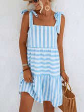 Load image into Gallery viewer, Women&#39;s Striped Ruffled Sleeveless Dress in 2 Colors Sizes 4-10