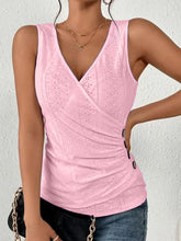 Load image into Gallery viewer, Women&#39;s Solid Crossover Tank Top with Side Buttons in 5 Colors Sizes 4-22 - Wazzi&#39;s Wear