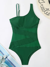 Load image into Gallery viewer, Women&#39;s Solid One-Shoulder One-Piece Swimsuit in 6 Colors Sizes S-XL
