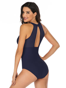 Women's Halter One-Piece Swimsuit in 3 Colors Sizes 4-12 - Wazzi's Wear