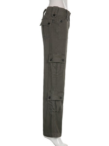 Women's Solid Oversize Cargo Pants in 2 Colors Sizes 4-14 - Wazzi's Wear