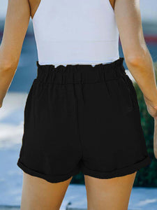 Women's Solid Belted Shorts with Pockets in 5 Colors Sizes 4-22 - Wazzi's Wear