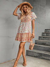 Load image into Gallery viewer, Women’s Boho Short Sleeve Mini Dress in 2 Colors Sizes 4-12
