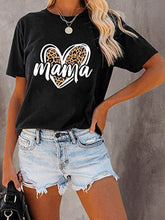 Load image into Gallery viewer, Women&#39;s Leopard Heart Mother&#39;s Day T-Shirt Sizes 4-12 - Wazzi&#39;s Wear
