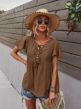 Load image into Gallery viewer, Women&#39;s Short Sleeve Boho Top with Tassels in 5 Colors Sizes 4-12