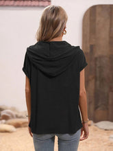 Load image into Gallery viewer, Women&#39;s Solid Hooded Short Sleeve Top in 4 Colors Sizes 4-12