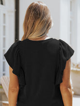 Load image into Gallery viewer, Women&#39;s Solid Ruffled Sleeve Top in 5 Colors Sizes 4-16