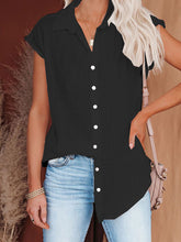 Load image into Gallery viewer, Women&#39;s Solid Buttoned Top with Lapel in 6 Colors Sizes 4-16