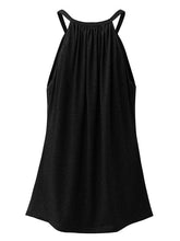 Load image into Gallery viewer, Women’s Solid Pleated Halter Neck Tank Top in 3 Colors Sizes 2-12 - Wazzi&#39;s Wear