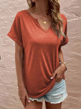 Load image into Gallery viewer, Women’s V-Neck Short Sleeve Top in 7 Colors Sizes 4-16