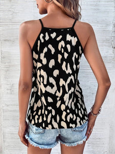 Women's V-Neck Leopard Print Camisole Top in 5 Colors Sizes 4-12