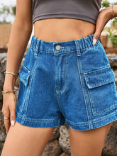 Load image into Gallery viewer, Women&#39;s Denim Cargo Shorts with Pockets in 4 Colors Sizes 4-12