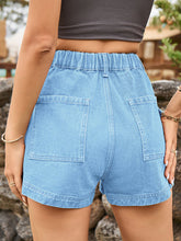 Load image into Gallery viewer, Women&#39;s Denim Cargo Shorts with Pockets in 4 Colors Sizes 4-12