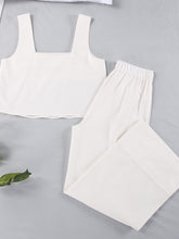 Load image into Gallery viewer, Women’s Sleeveless Cropped Top with Matching Wide Leg Pants in 2 Colors Sizes 2-8