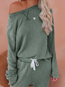 Women’s Solid Long Sleeve Sweatshirt and Sweatpants in 5 Colors Sizes 2-12